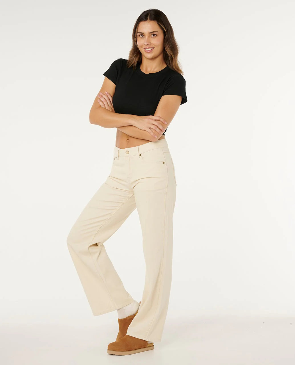 Rip Curl Aggie Relaxed Jeans - Bone
