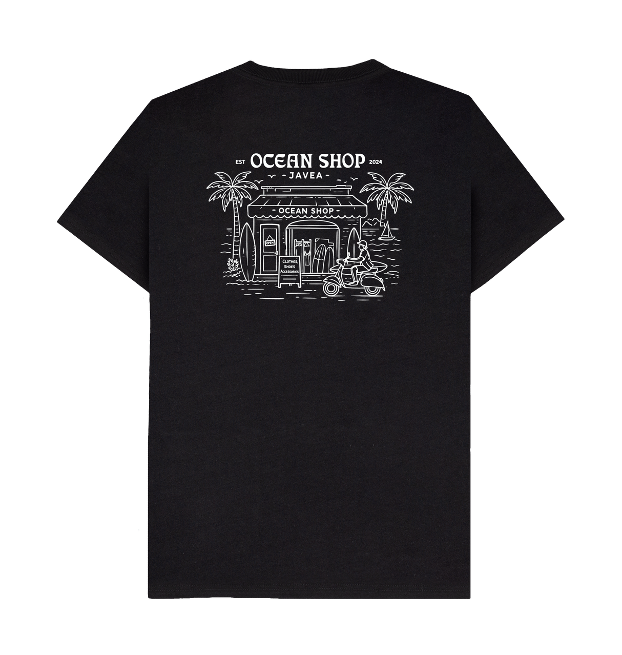 Black Recycled Printed T-Shirt Back