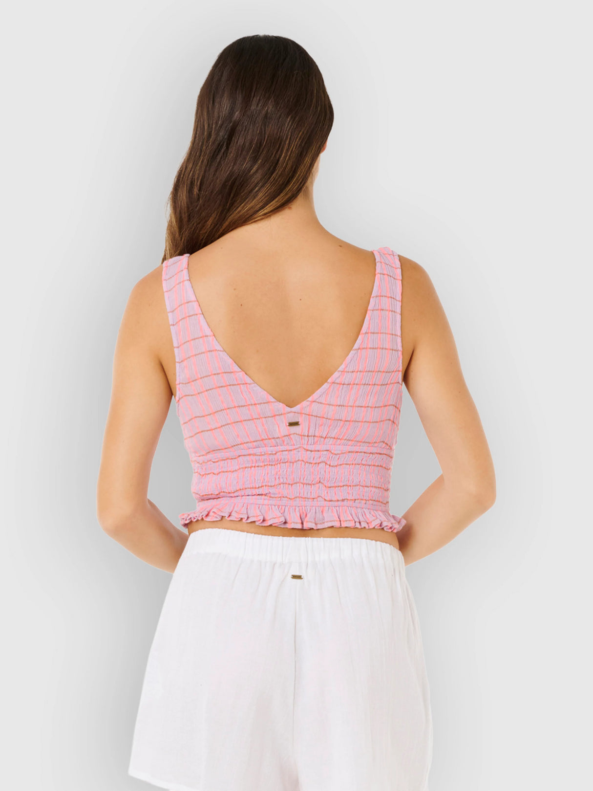 Rip Curl Paradise Check Top - Pink
