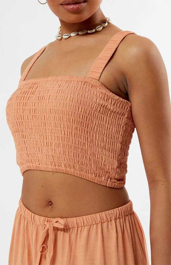 Rhythm Sammy Smocked Top - Peach