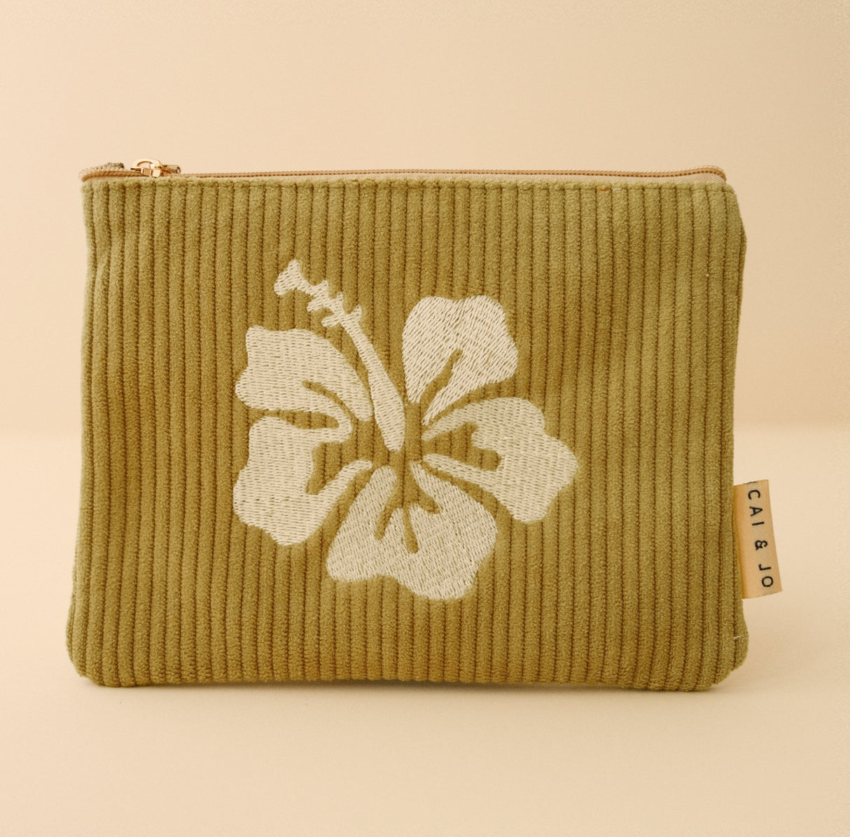 Cai & Jo Corduroy Pouch - Olive