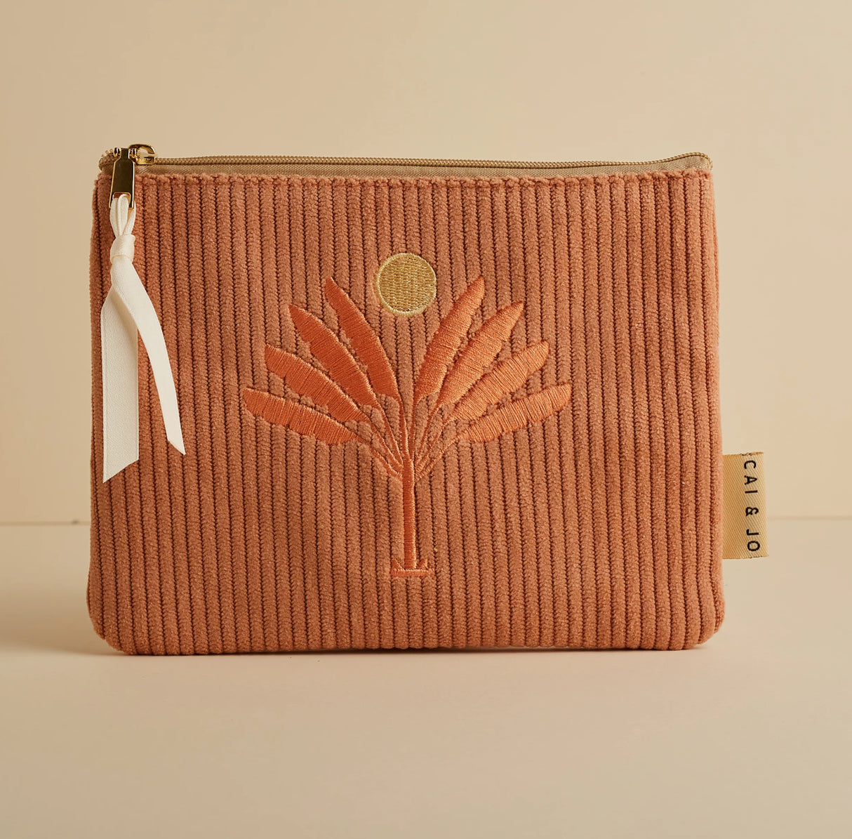 Cai & Jo Corduroy Pouch - Dusty Pink