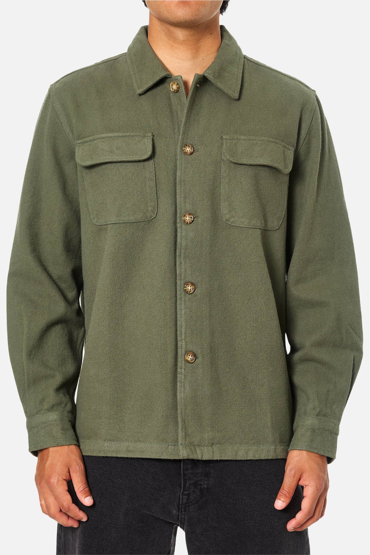 man wearing a katin shiloh flannel shirt