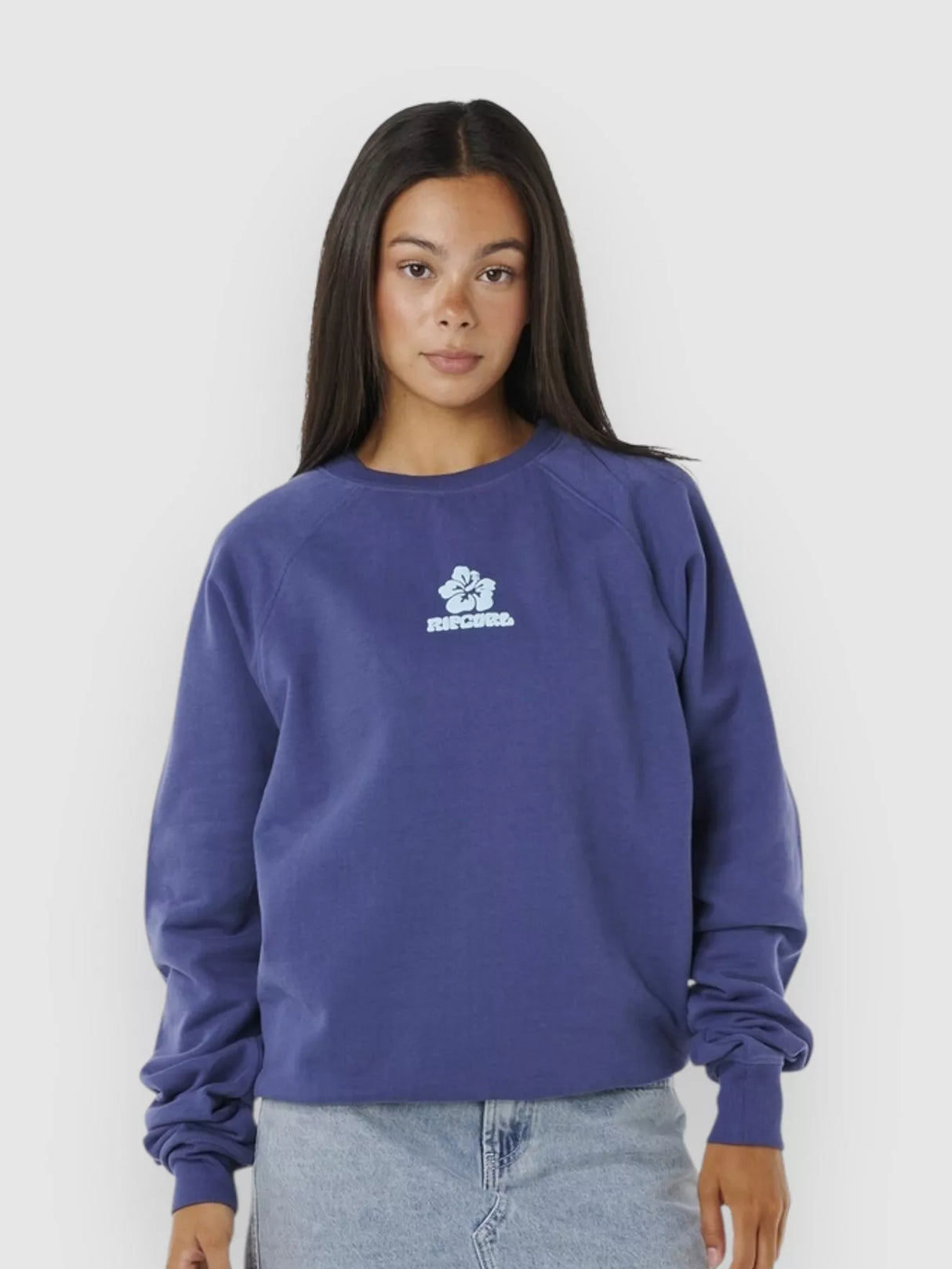 Rip Curl Luxe Surf Raglan Relaxed Crew - Navy