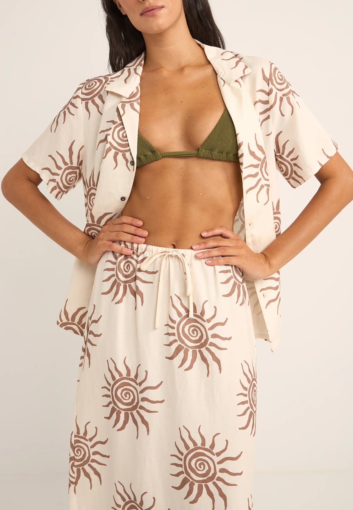 Rhythm Seafarer Short Sleeve Shirt - Brown