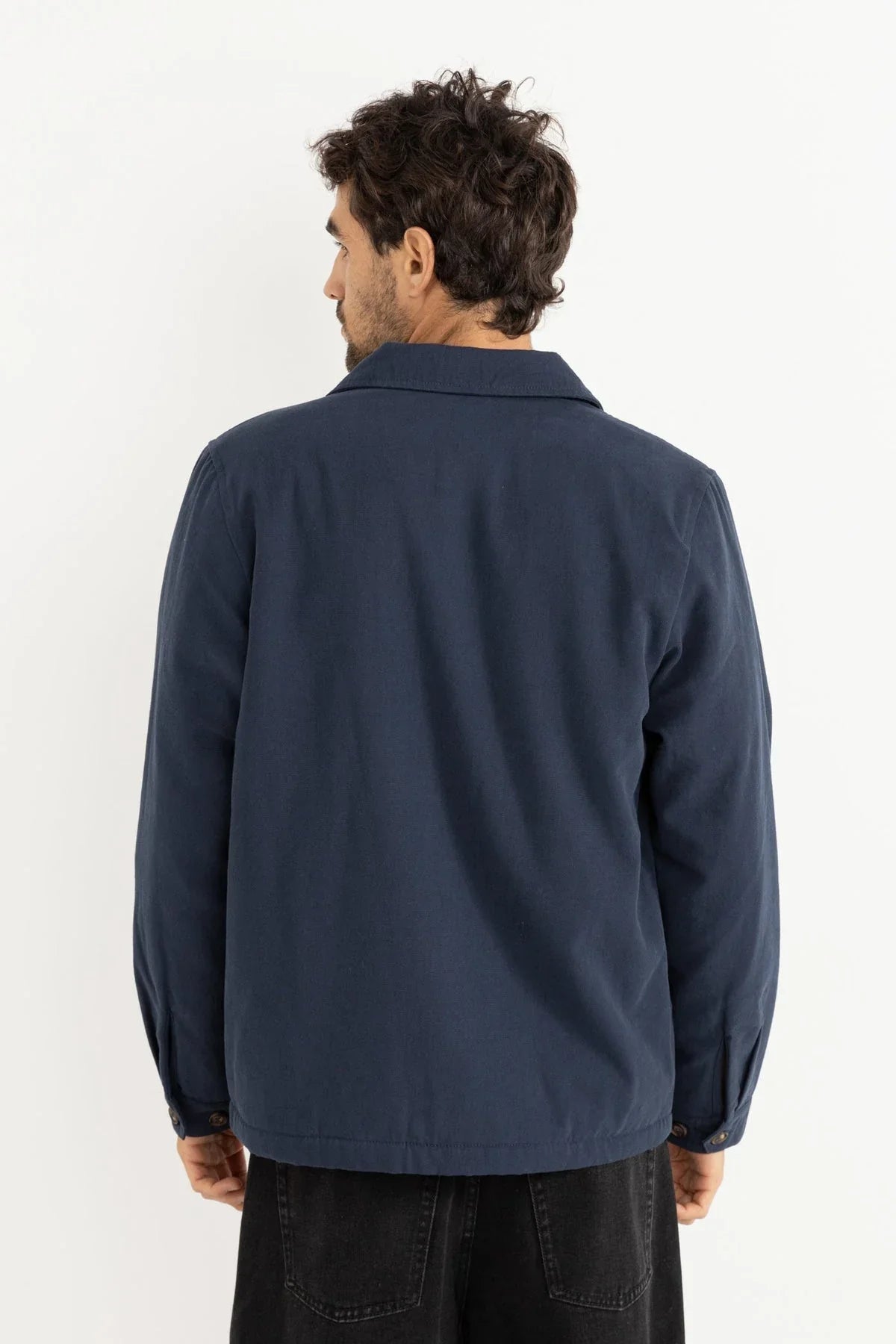Rhythm Sherpa Lined Work Shirt - Navy