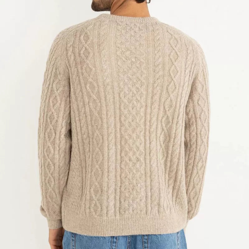 Rhythm Mohair Fishermans Knit - Oatmeal
