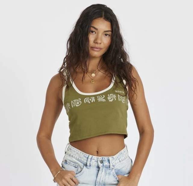 Sisstr Layla Knit Tank Top - Cactus Green