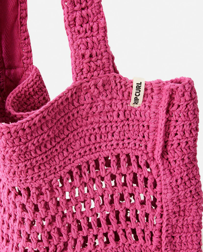 Rip Curl Holiday Crochet Tote - Pink