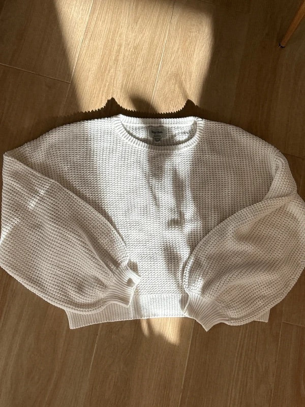 Rhythm Classic Knit Jumper - White