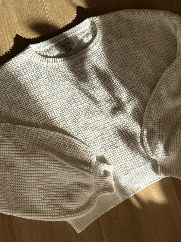 Rhythm Classic Knit Jumper - White