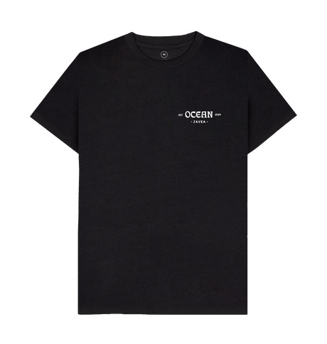 Black Recycled Printed T-Shirt Front