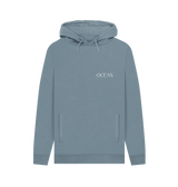 Stone Blue Printed Hoody Front