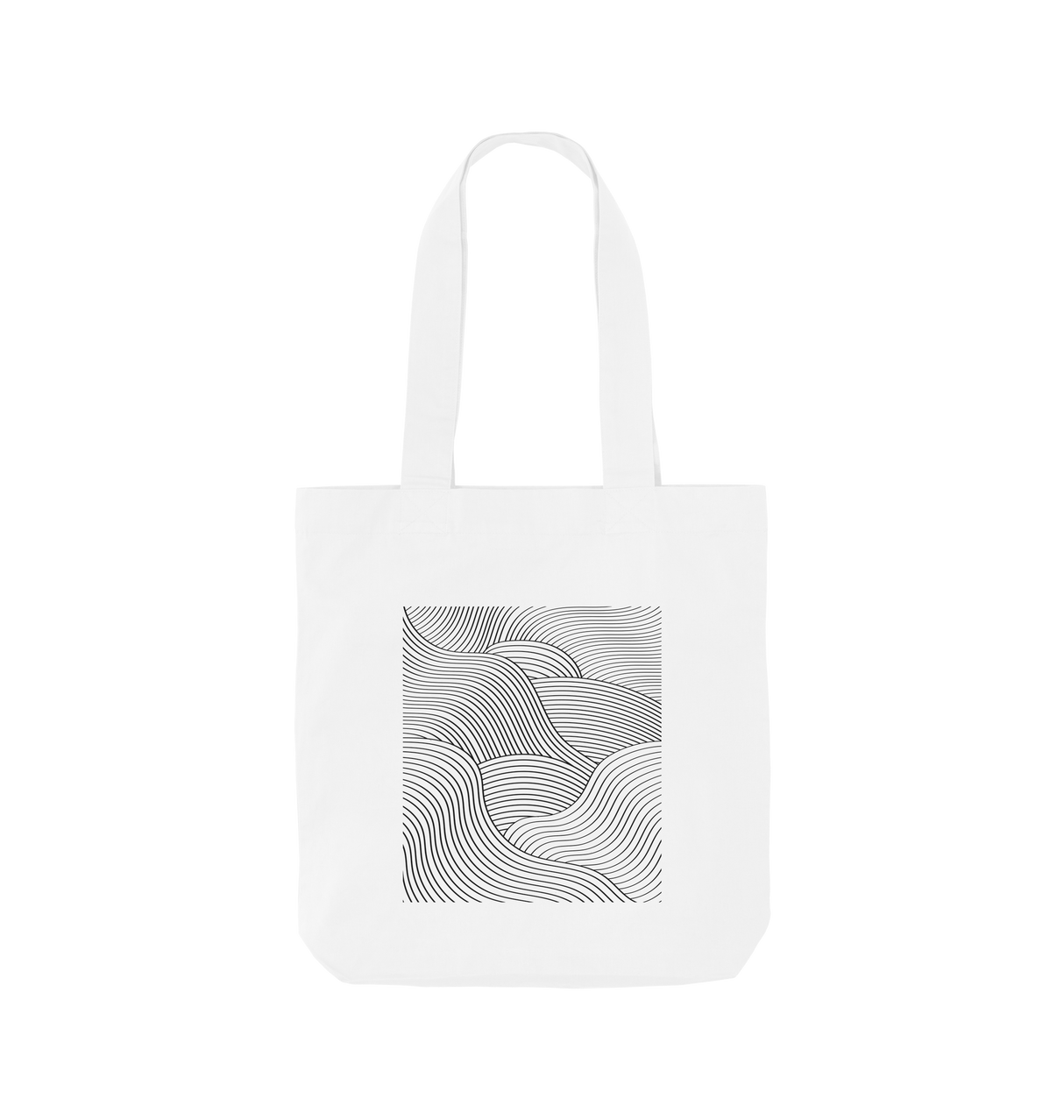 White Printed Bag Front