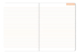 Open notebook with lined pages on a white background