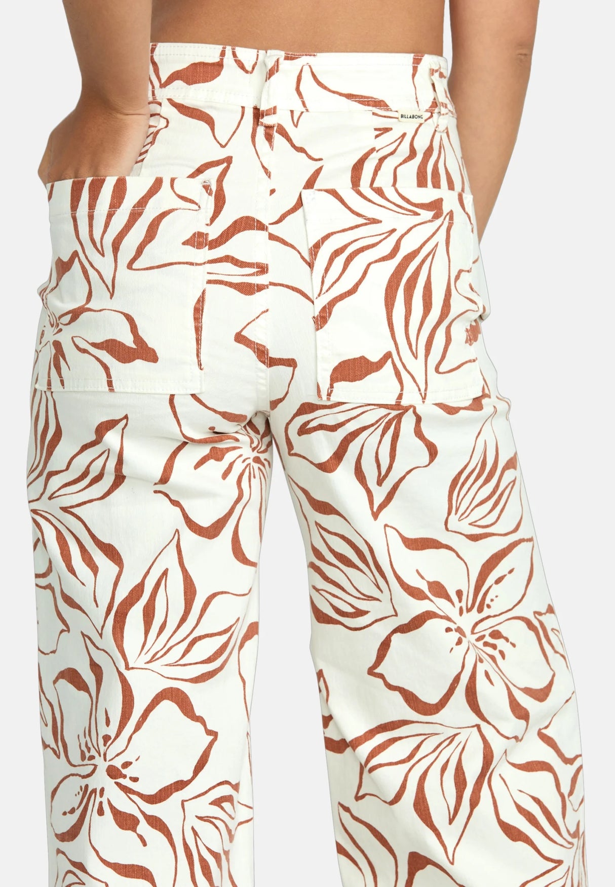 Billabong Free Fall Printed Twill Pant - Off White