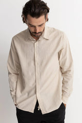 Rhythm Classic Linen LS Shirt - Sand