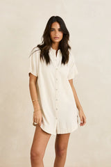 Rhythm Classic Shirt Dress - Oat