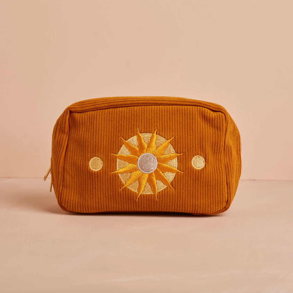 Cai & Jo Corduroy Makeup Bag - Burnt Orange