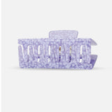 sasstie Purple marbled hair clip on a white background