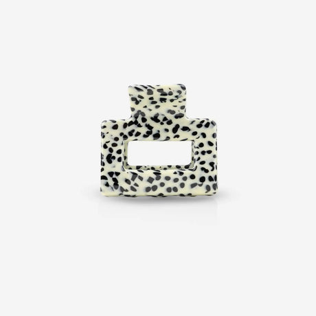 sasstie Black and white recycled plastic hair clip on a white background