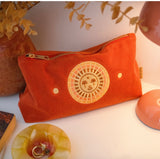 Cai & Jo Medium Corduroy Pouch - Rust