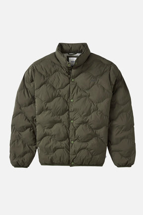 Green Katin OTG Ross puffer jacket on a white background