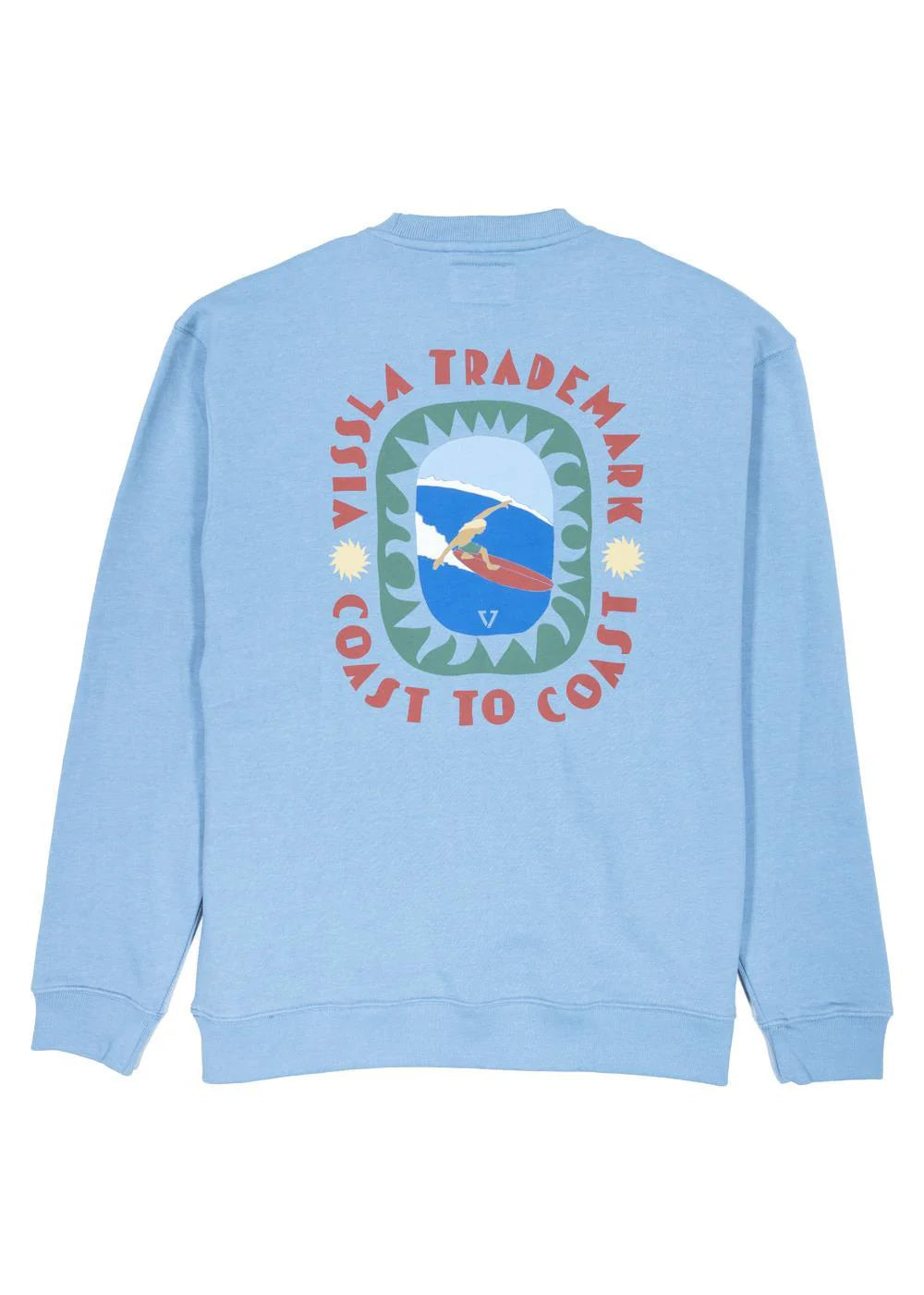 Vissla Coastal Life Eco Fleece Crewneck - Faded Denim