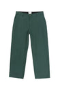 Green Rhythm twill pants on a white background