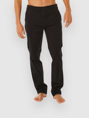 Person wearing rip curl classic surf chino black pants on a white background
