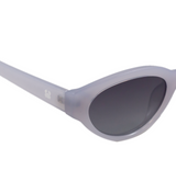 Eudola Oceanides Sunglasses with a clear frame on a white background