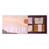 AZUR skincare product set with packaging on a white background