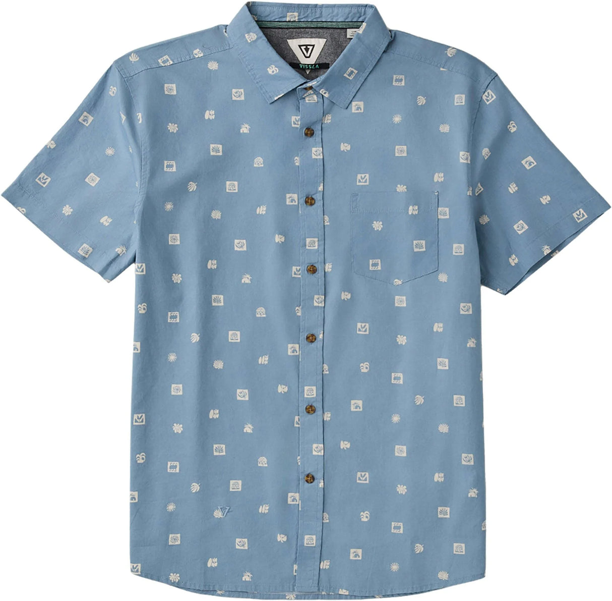 Vissla Ecology Marks SS Shirt - Faded Denim