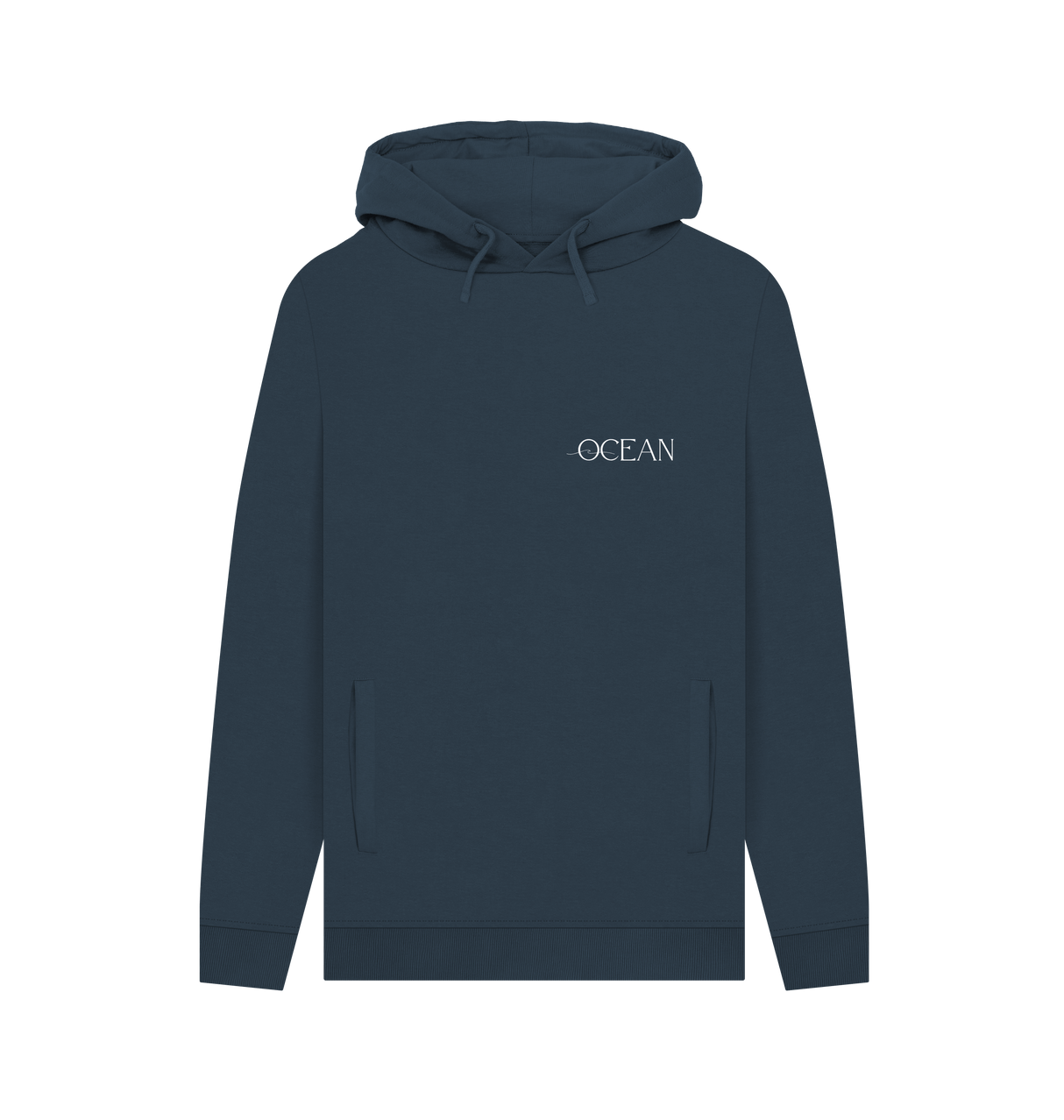 Navy Printed Hoody Front