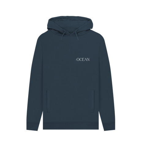 Navy Printed Hoody Front