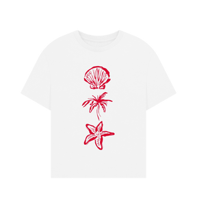 White Printed T-shirt Front