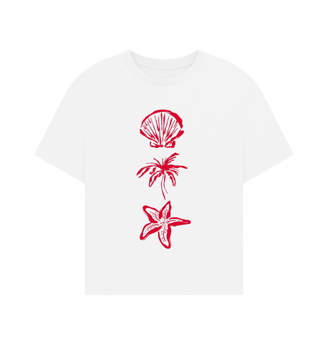 White Printed T-shirt Front