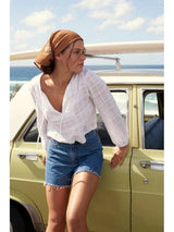 Rhythm Kiara Long Sleeve Top - White
