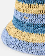 Rip Curl Crochet Bucket Hat - Blue/Natural