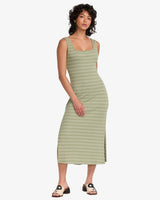 RVCA Dixie Midi Dress - Green Tea