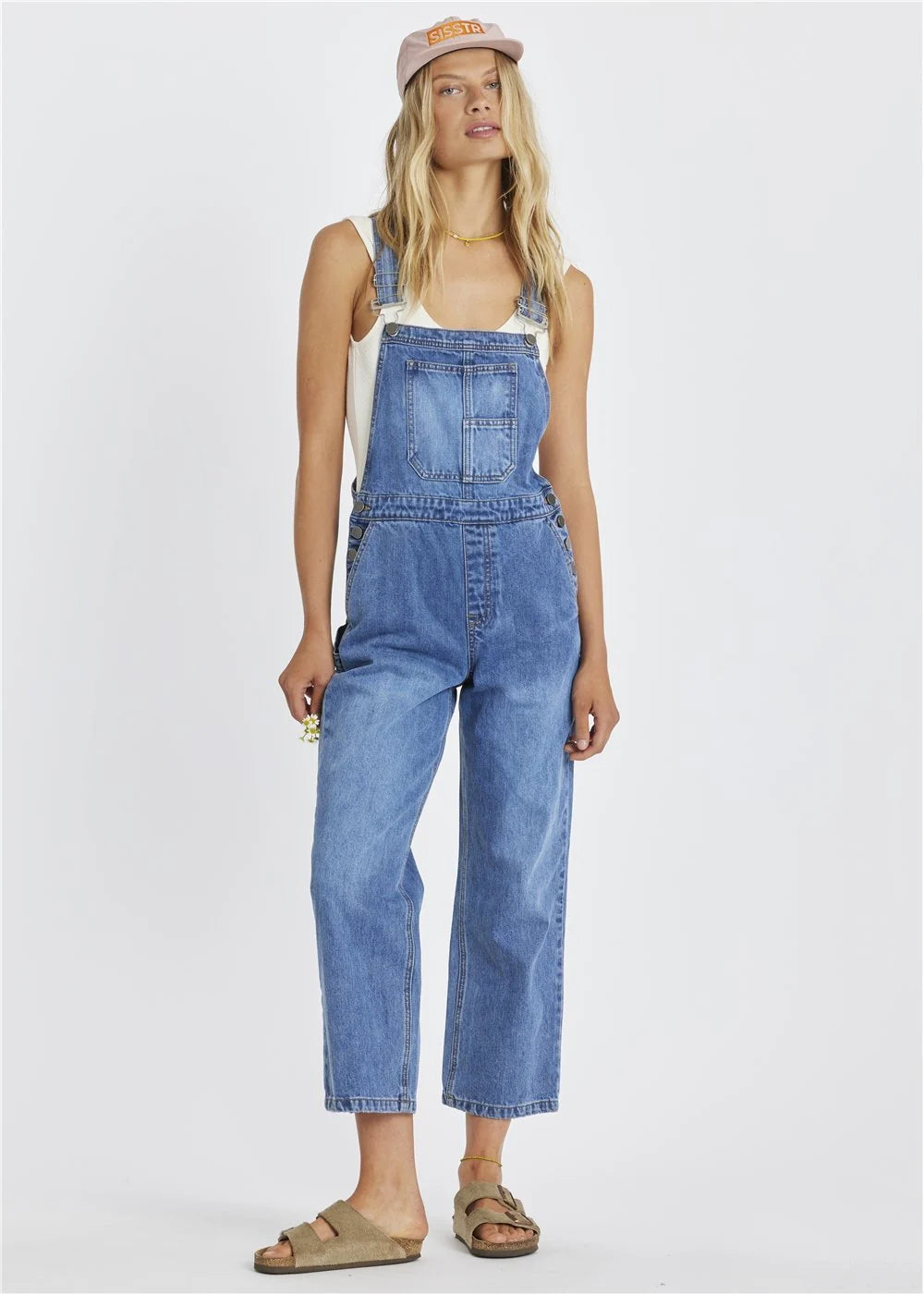 Sisstr Kickback Overall - Faded Indigo