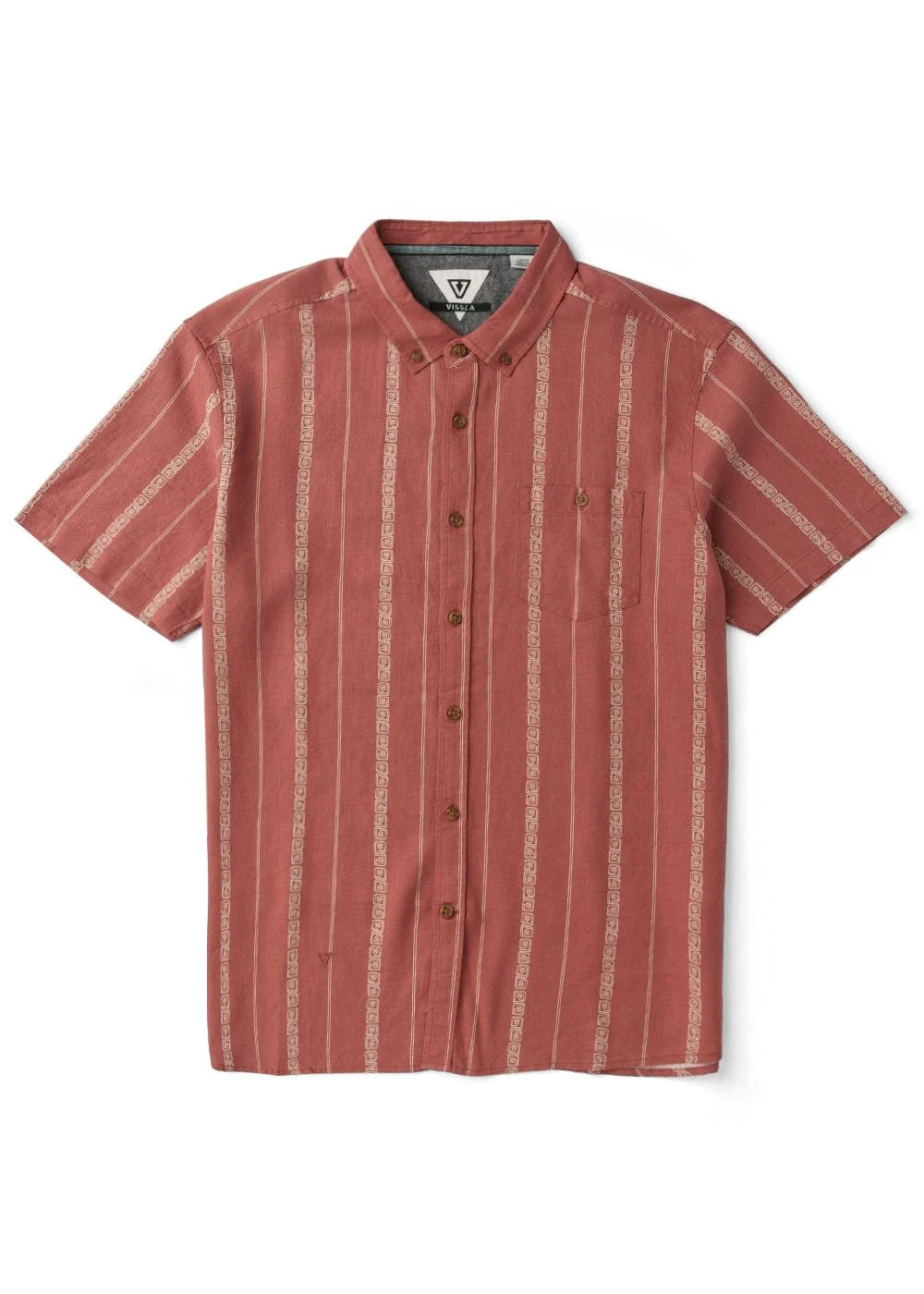 Vissla Lost Coast Short Sleeve Shirt - Retro Red